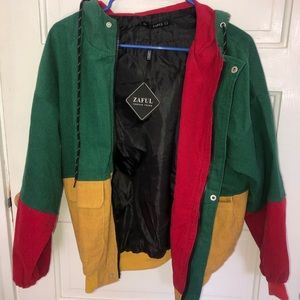 Corduroy patchwork jacket
